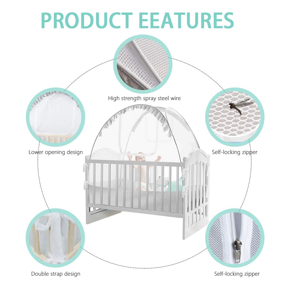 Hot Sale Baby Crib Safety Mesh Cover Toddler Porta