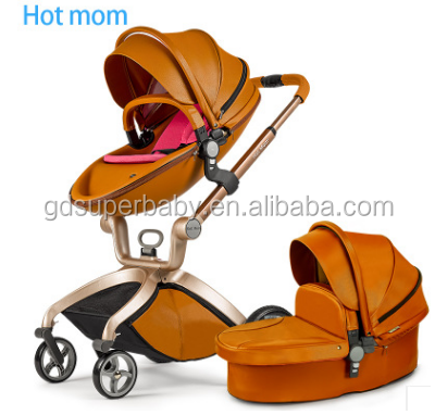 HOT MOM High Landscape Baby Stroller 2in1 3in1 Easy Folding Portable Baby Walker 360 Universal Wheel