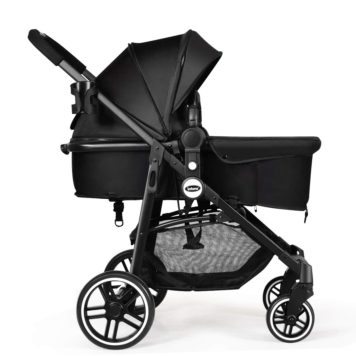 Buy Baby Stroller Hot Sell New Leather Baby Carriage Model 3 in 1 Pink Space Black Business White Ki