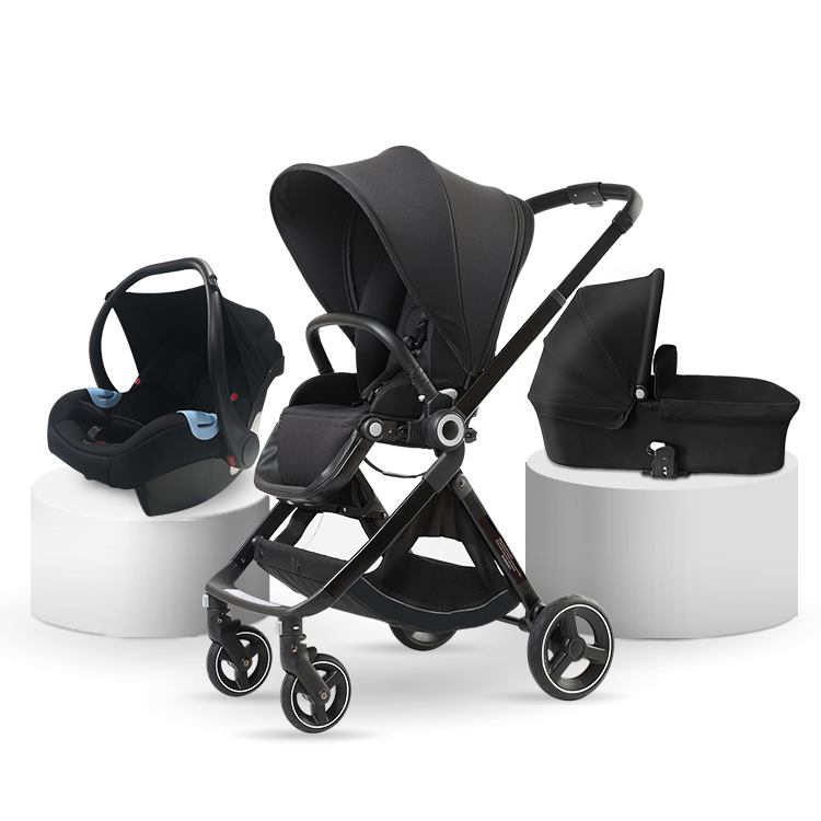 Aluminium frame baby stroller 3 in 1 baby buggy  luxury stroller for babies