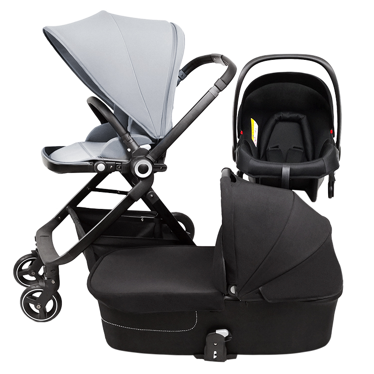 Aluminium frame baby stroller 3 in 1 baby buggy  luxury stroller for babies
