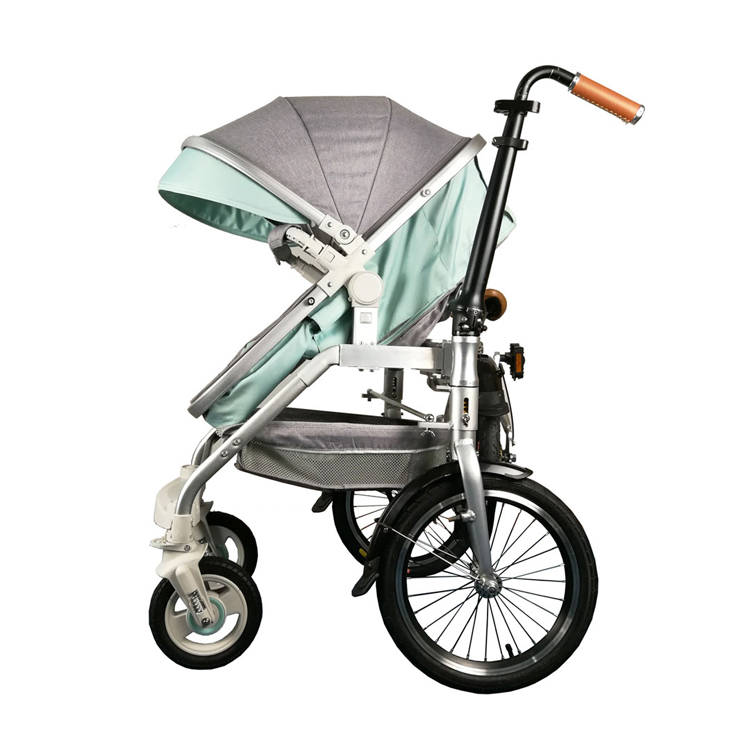 Recreational parent-child folding bike baby stroller foldable bicycle for mon and baby