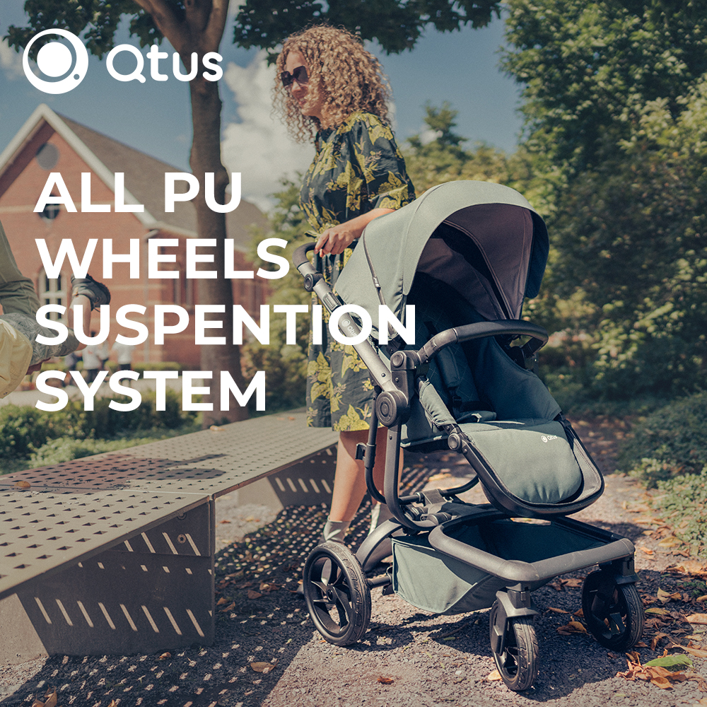 QTUS Spider, bebes llorenes baby, bike trailers, High landscape, All-terrain, EN1888, One-Handed Ste