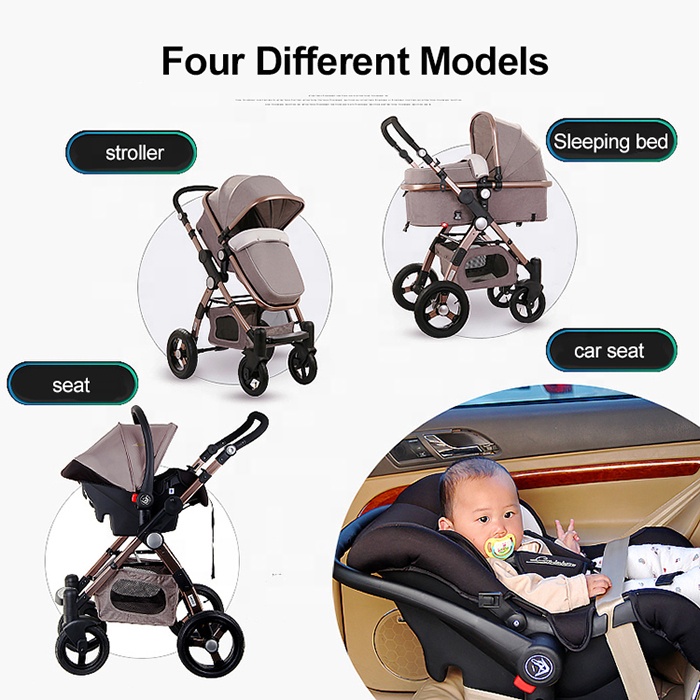 Two way push baby pram stroller rotation 360 degree baby carries carriage