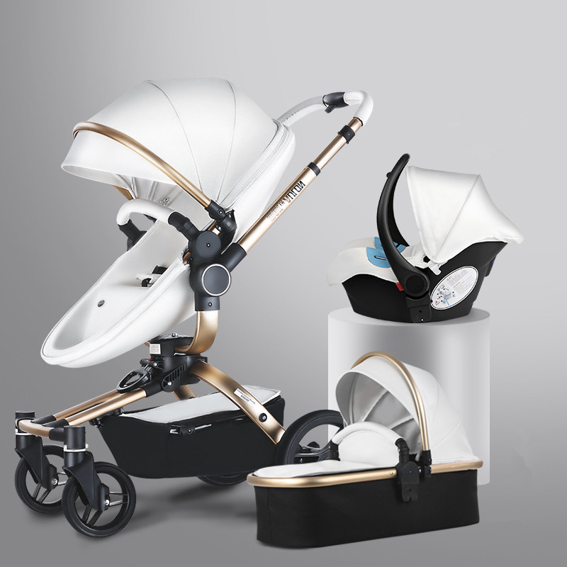 High Quality Aulon Luxury Baby Stroller 3 in 1 High land-scape Fashion Good Carriage European design