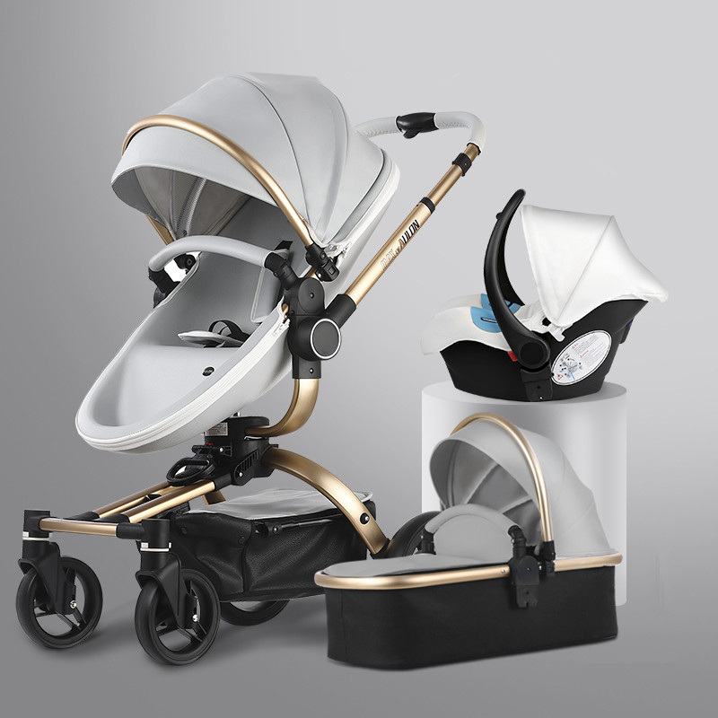 High Quality Aulon Luxury Baby Stroller 3 in 1 High land-scape Fashion Good Carriage European design