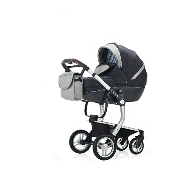 Shiguang Lover Odm Kinderwagen Hand-stitched PU Leather Push Handle Cover With Thick Cotton Pad Pram