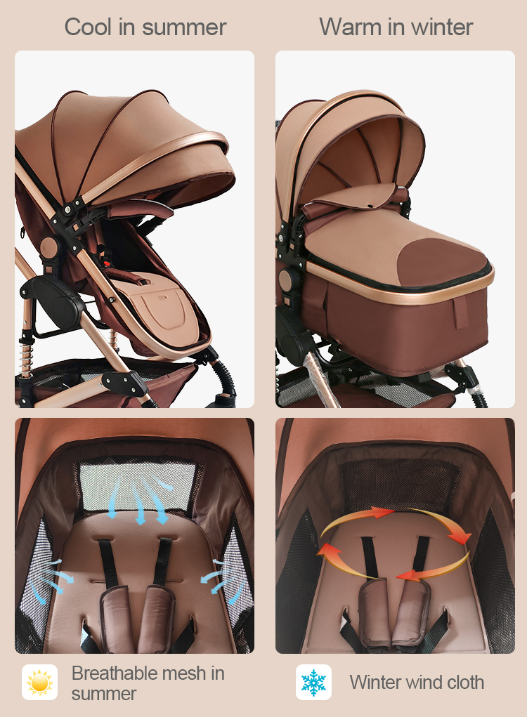 Cheap price baby pram carriage 3 in 1 multi-functi