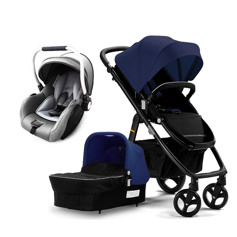 Factory Wholesale Leather Kids Pram Strollers Walkers Carriage Baby Light And Safe Foldable Baby Str