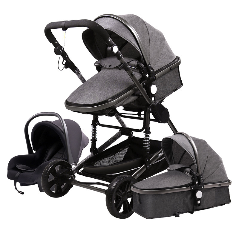 Multifunctional luxury 360 rotatable portable foldable safe kids stroller newborn baby carriage push