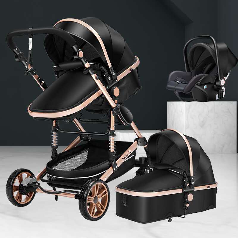 Multifunctional luxury 360 rotatable portable foldable safe kids stroller newborn baby carriage push