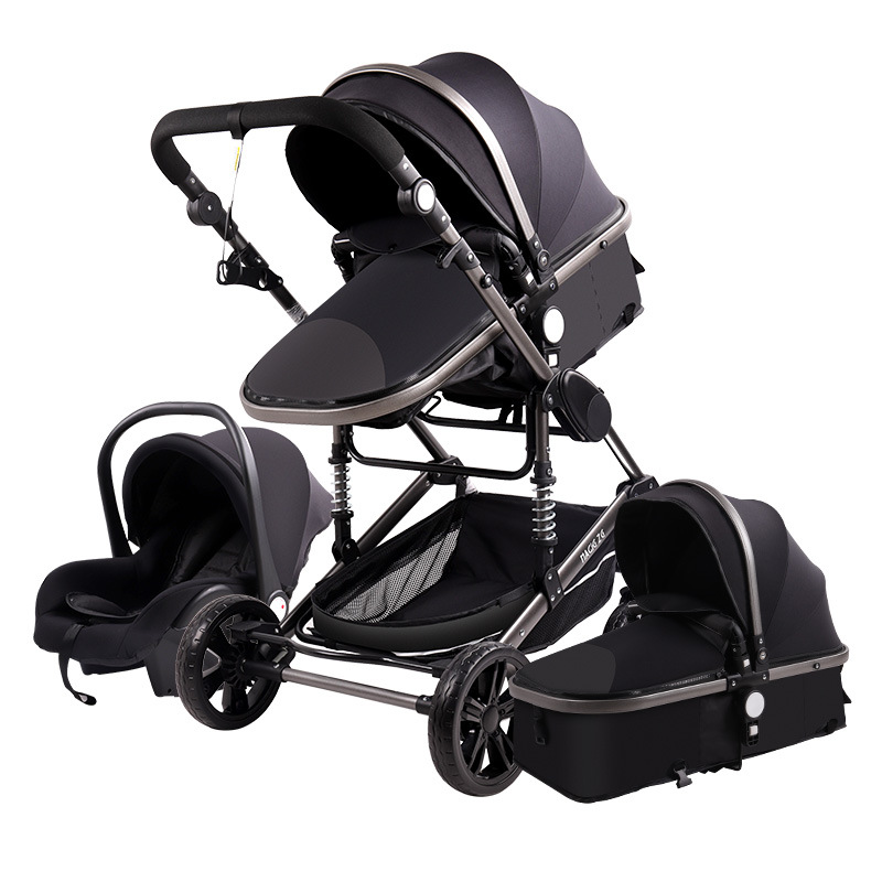 Multifunctional luxury 360 rotatable portable foldable safe kids stroller newborn baby carriage push