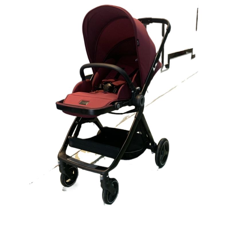 Fashionable stroller for child leather travel stroller baby walker adjustable seat foldable pram