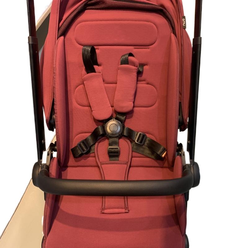Fashionable stroller for child leather travel stroller baby walker adjustable seat foldable pram