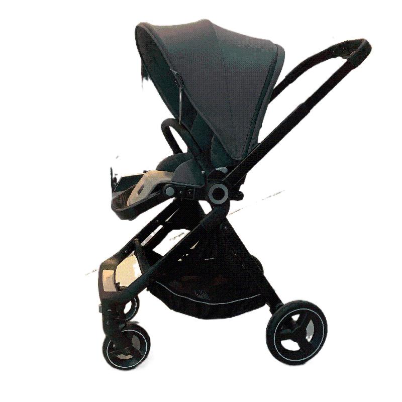 Fashionable stroller for child leather travel stroller baby walker adjustable seat foldable pram
