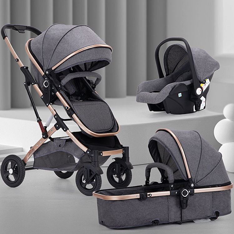 High Quality Baby Stroller 2 In 1 Baby Pram Travel System Baby Carrier Adjustable