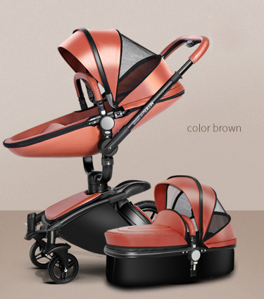 Hot Luxury Big Wheels High Landscape Pram Baby Stroller, New Design 3 in 1 Baby Doll Pram Stroller