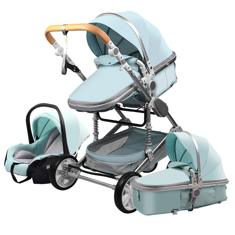 Multifunctional Luxury Baby Stroller 3 In 1 Shock Absorber High Landscape Folding Baby Strollers