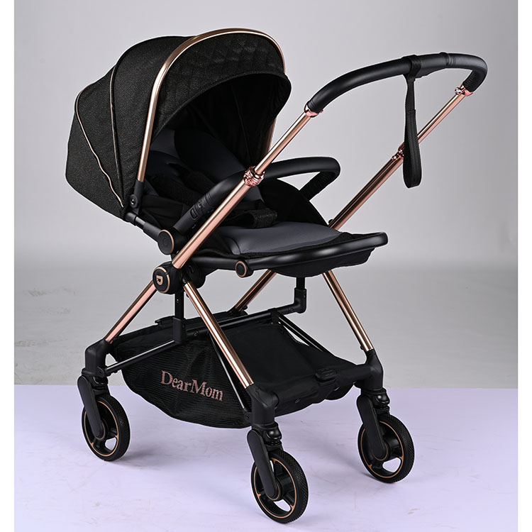 portable mother two way folding one-piece cast aluminum frame baby stroller cart