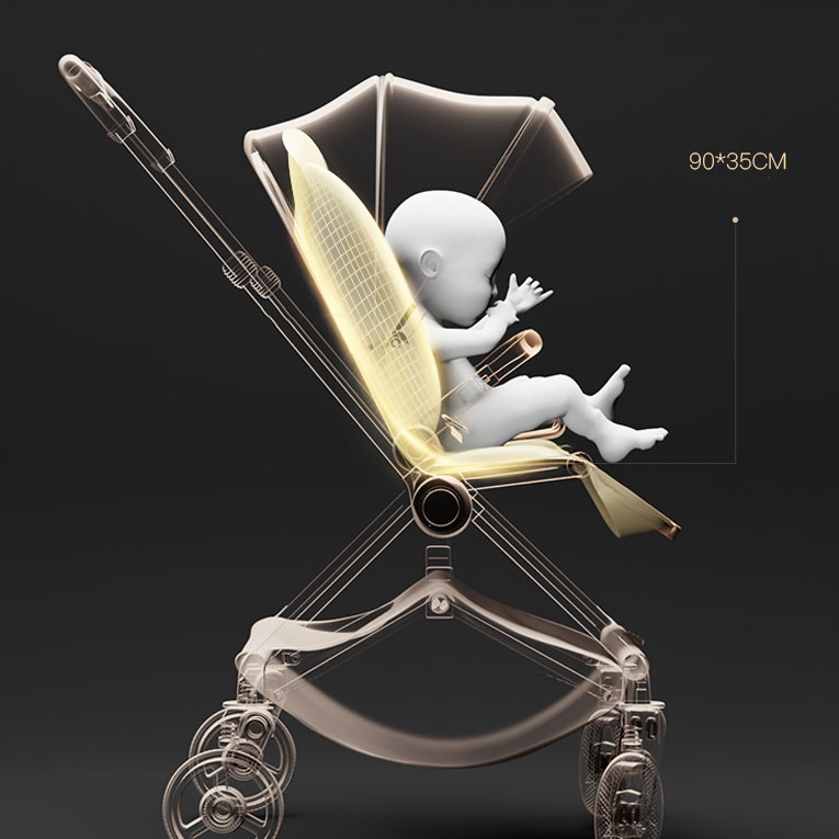portable mother two way folding one-piece cast aluminum frame baby stroller cart