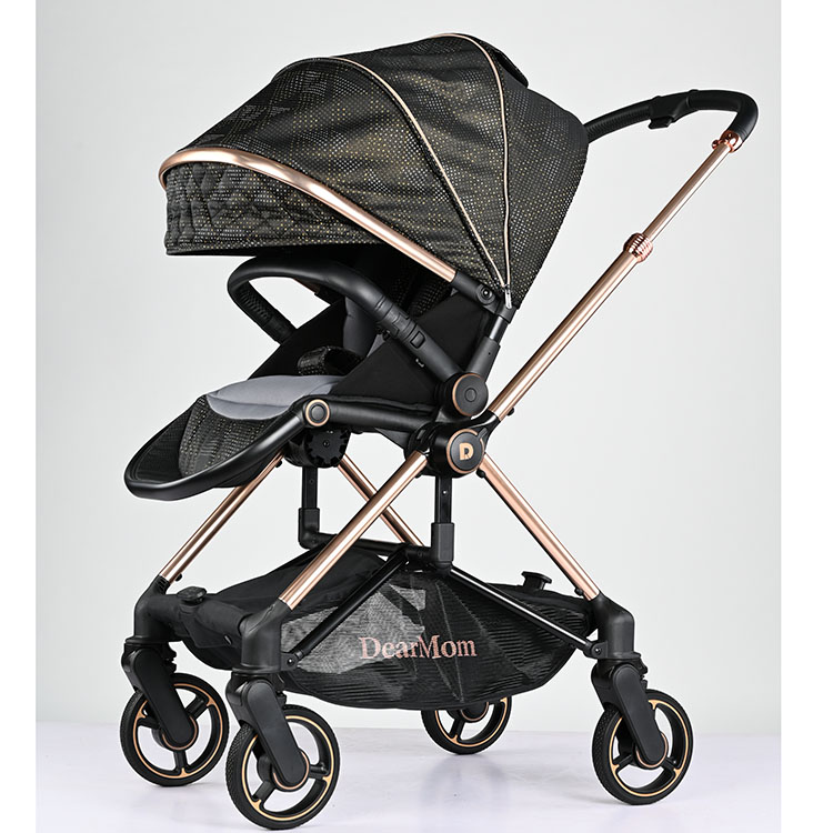 60 cm high landscape Baby Cart Sitting Lying Folding baby stroller 3 in 1 for new born