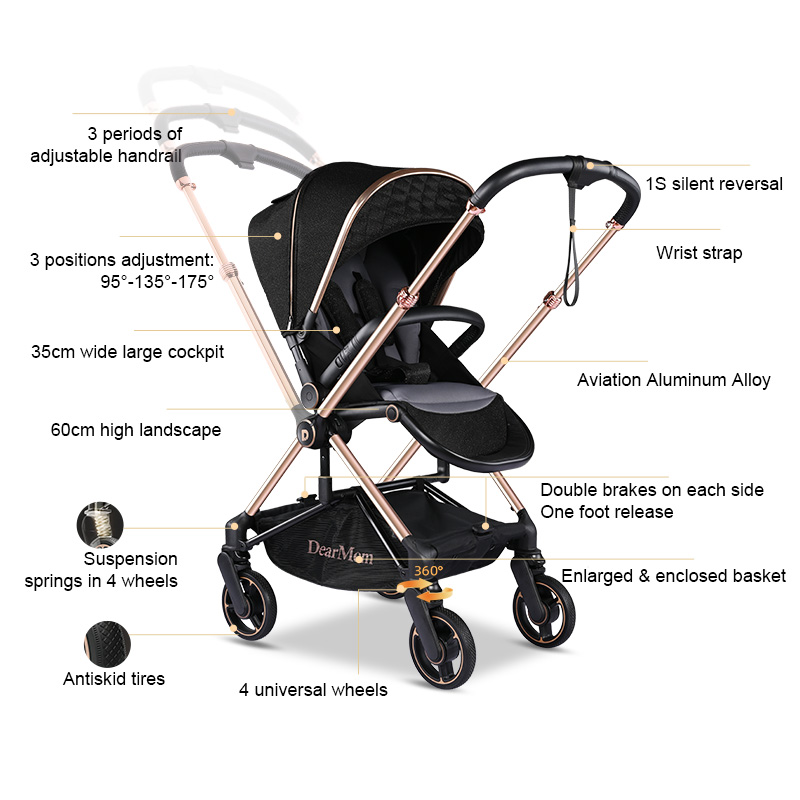 follow-up orientation Baby Stroller/Collapsible Baby Carriage/New Born Pull Cart For Baby
