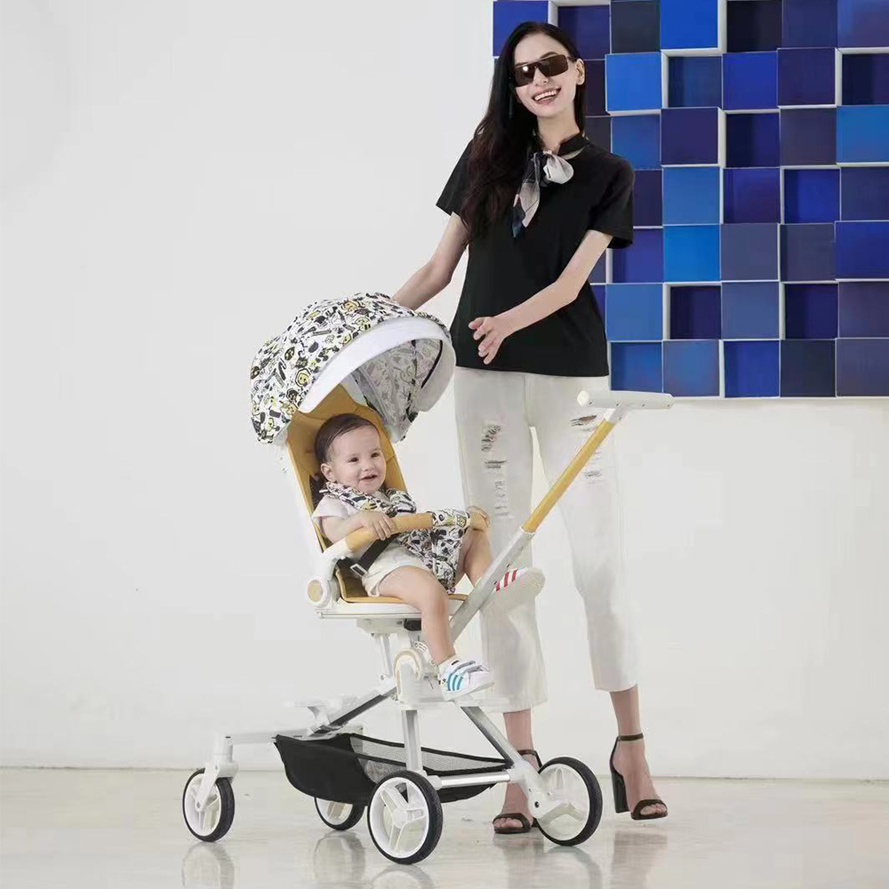 BEBELUX Luxury One-click Folding Kids Baby Pram Stroller 3 in 1 Carriage Kinderwagen Poussette Strol