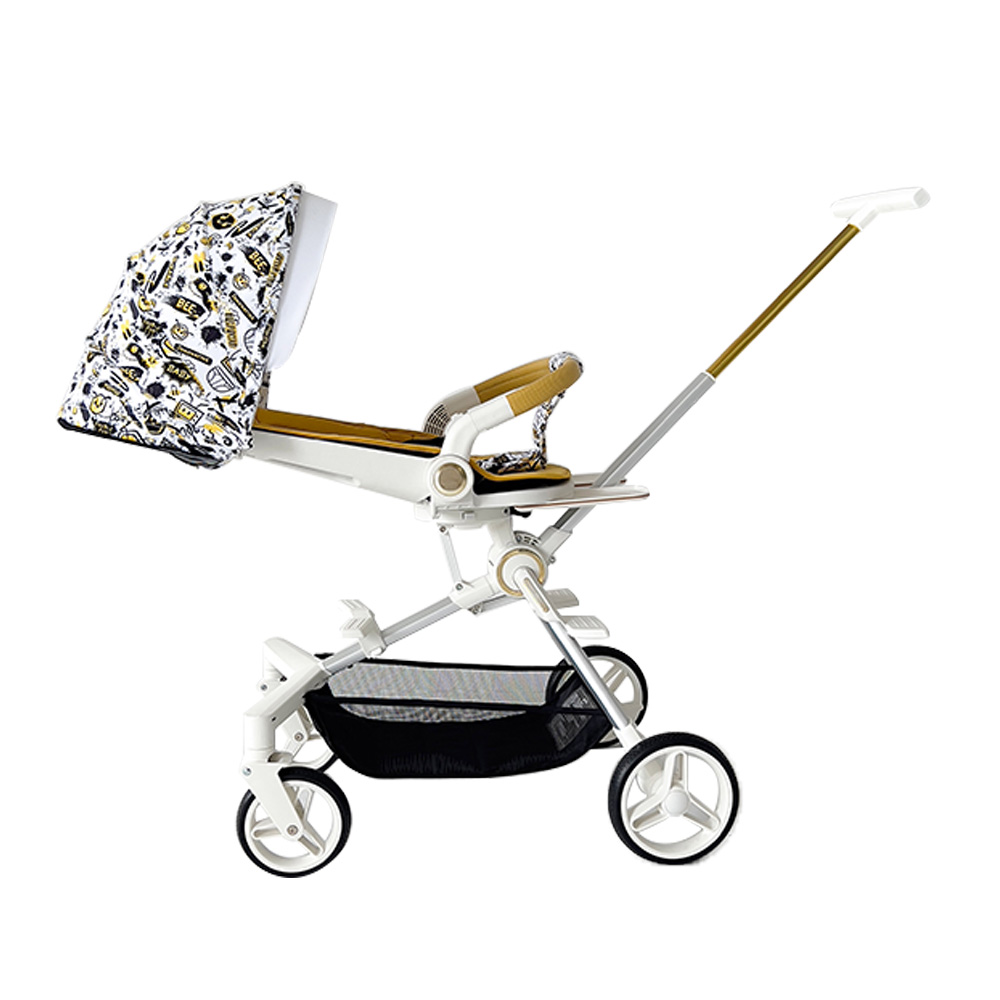 BEBELUX Luxury One-click Folding Kids Baby Pram Stroller 3 in 1 Carriage Kinderwagen Poussette Strol