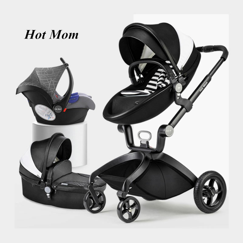 High fashion multifunction high landscape foldable new hot mom 3 in 1 luxury baby stroller for baby