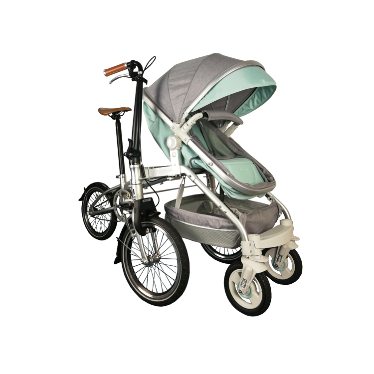 New Design 2022 Hot Sale 16'' Parent-child  Trolley Stroller Bicycle16'' Foldable Baby-Parent Bike B
