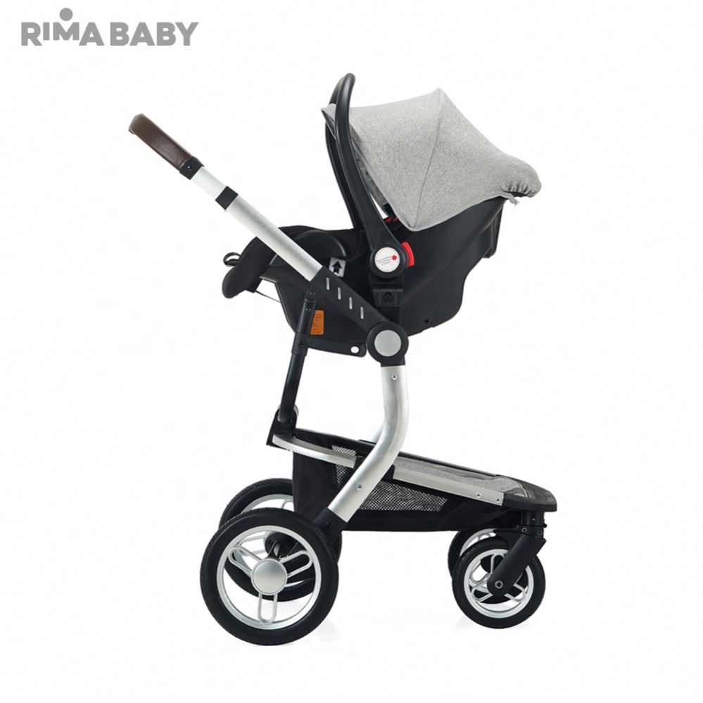 Factory direct sale aluminum baby stroller multifunctional 3 in 1 luxury baby stroller