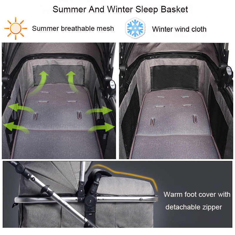 2021 New style 3 in 1luxury aluminum alloy lightweight foldable baby stroller yiwu for infant & babi