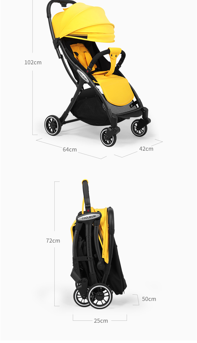 Baby Stroller WCHR Luxury collapsible Baby StrollerBaby Strollers OEM Customized Steel Stainless Fra