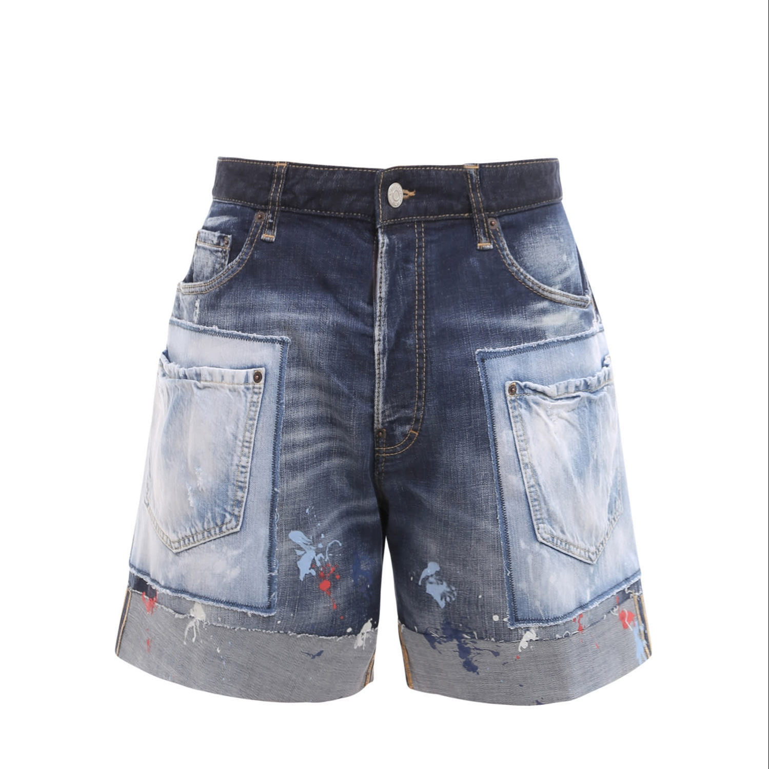 High Quality Custom Mens Knee Length Washed denim 
