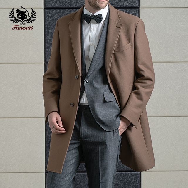 Ready to Ship High Grade Overcoat For Men Slim Fit Long Wool Coat Factory Wholesale Warm Trench Coat