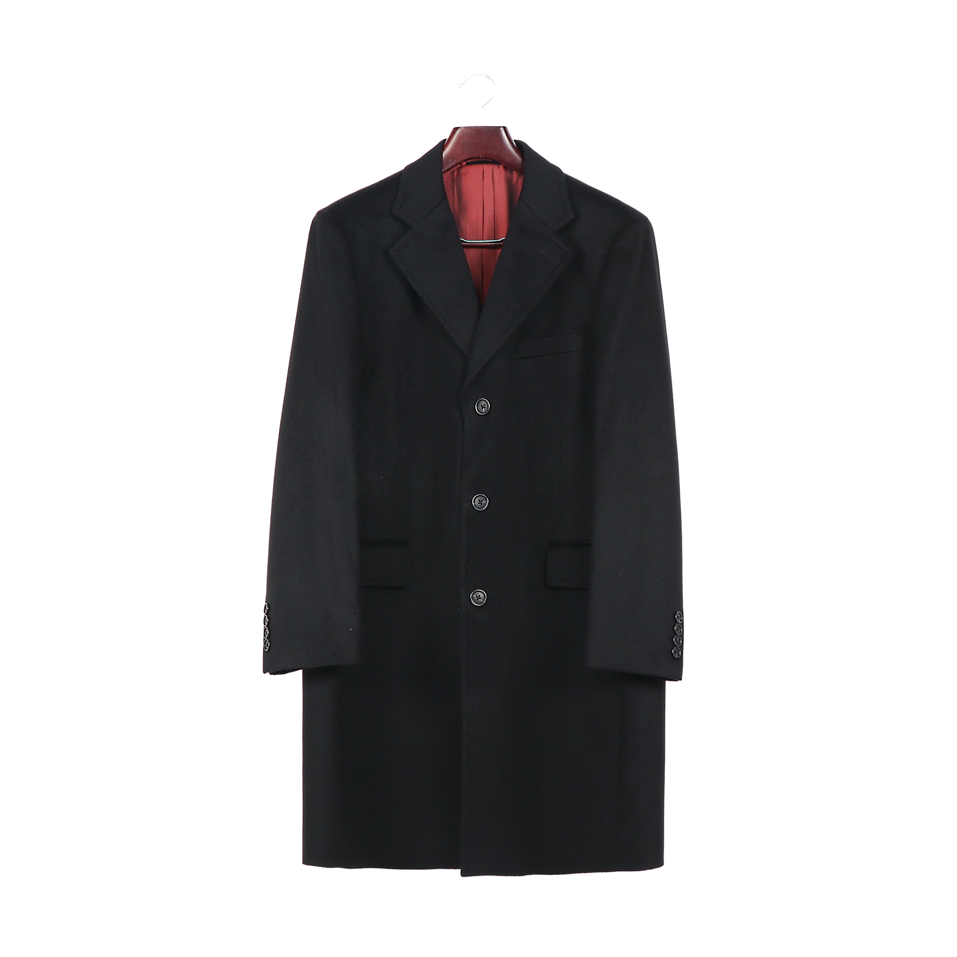 2022 Winter single Breasted  100% men's cashmere coat Warm Wool Formal Men Coat Long Cashmere Wool C
