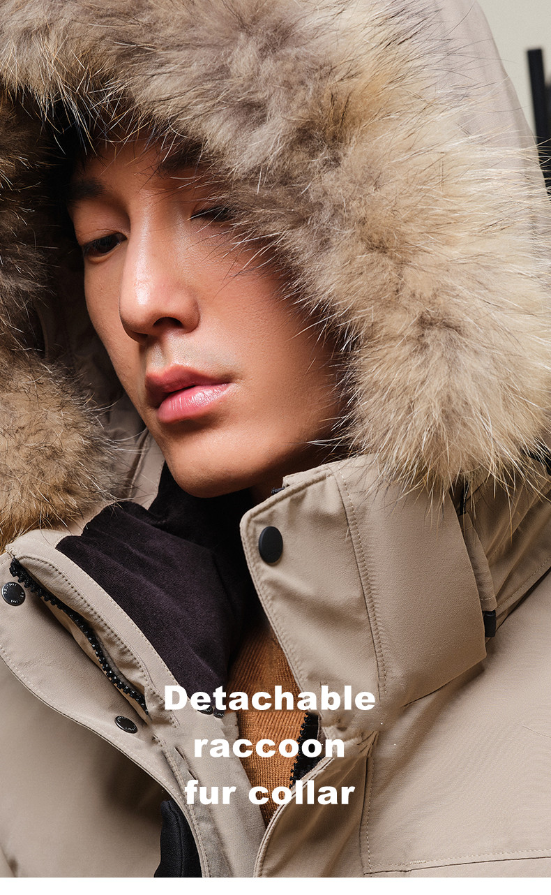 Custom Parker Overcoat Mens white goose Down Water Proof Men Puffer waterproof Down parka Jacket