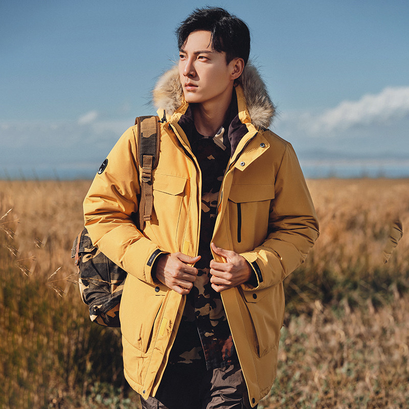 Custom Parker Overcoat Mens white goose Down Water Proof Men Puffer waterproof Down parka Jacket