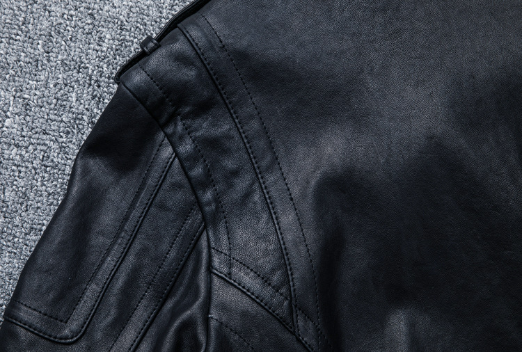 PDEP 2021 plus size 4XL black genuine leather jacket for men basic winter leather jacket coat windpr