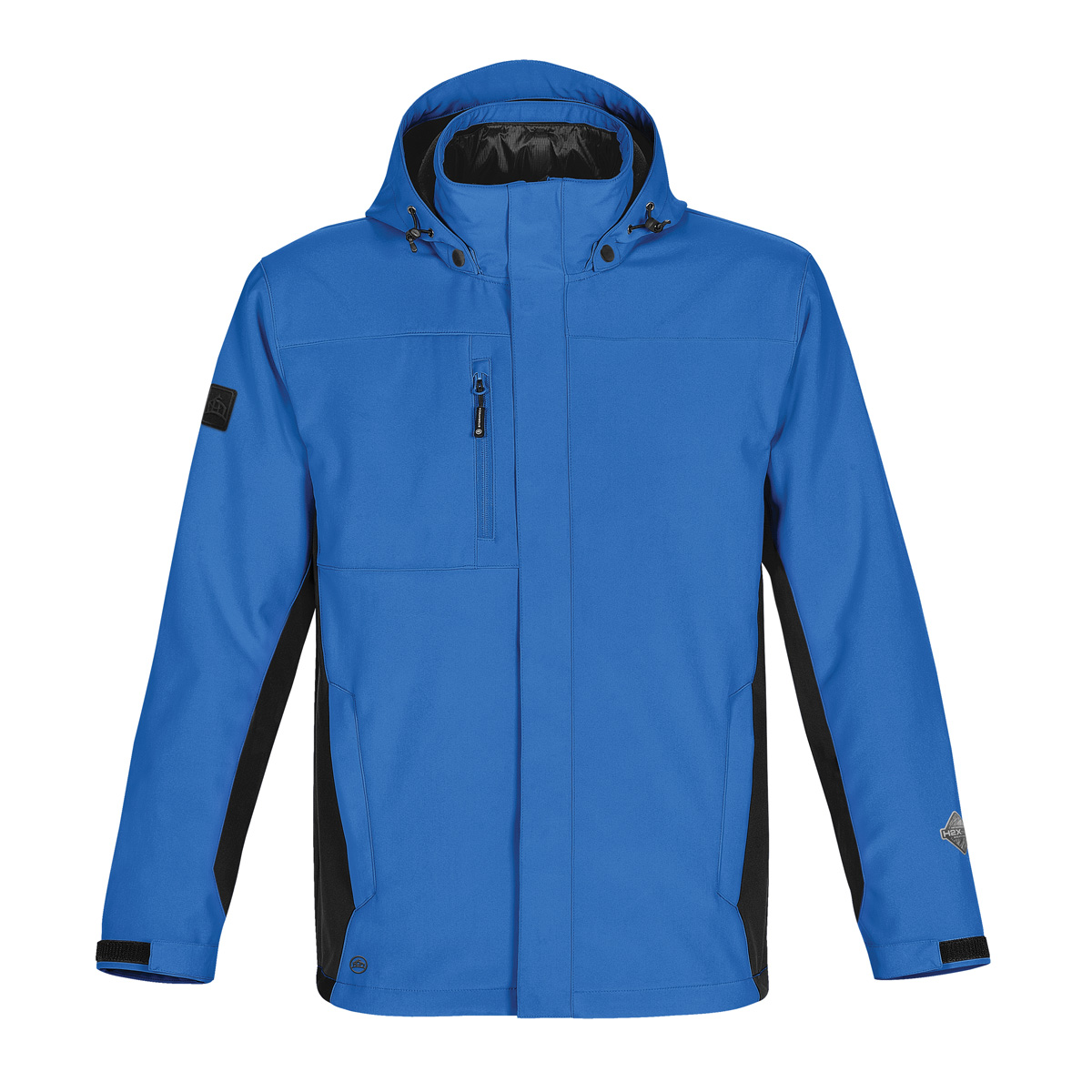 Stormtech Men's Atmosphere System Jacket Navy Waterproof Breathable Protections Detachable Hood Comf