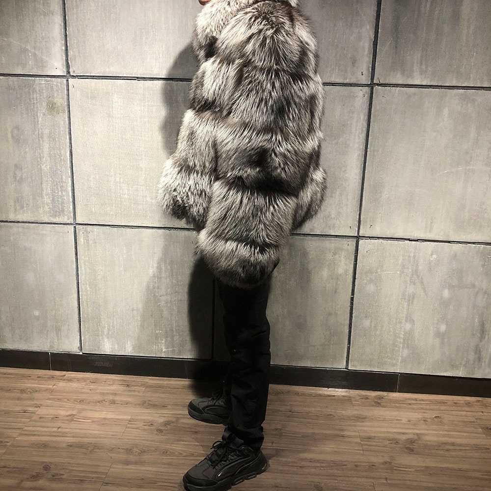 2021Winter New Plus Size Men's Jackets Real Fox Fur Coats For Men
