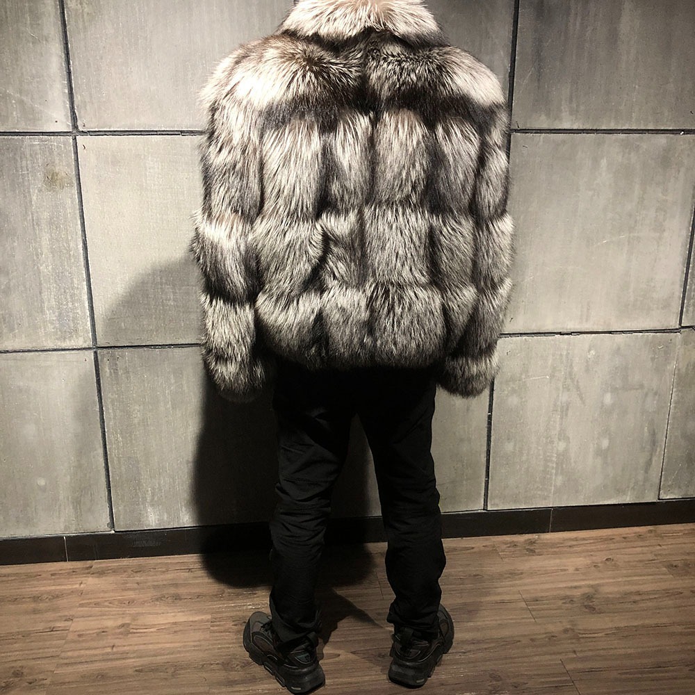 2021Winter New Plus Size Men's Jackets Real Fox Fur Coats For Men
