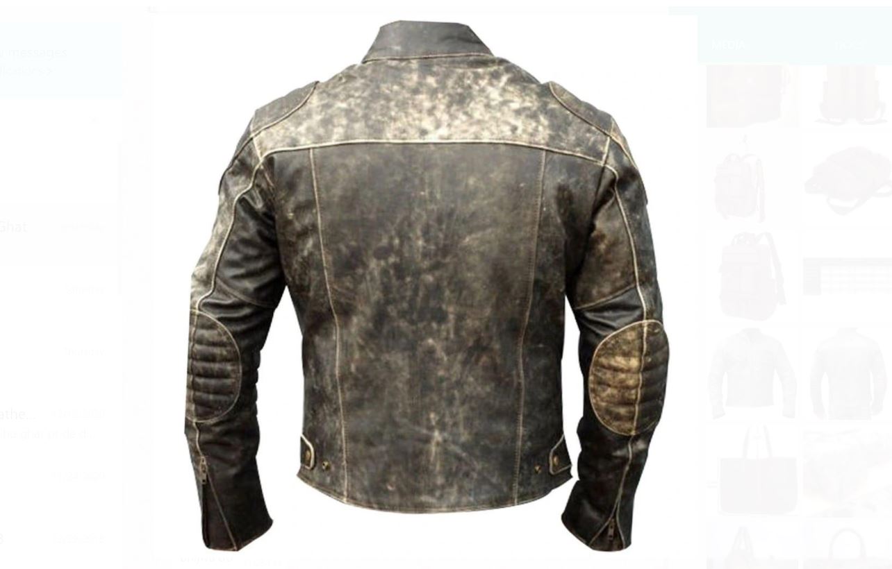Cow Leather Men Biker Jacket Cow leather biker jacket