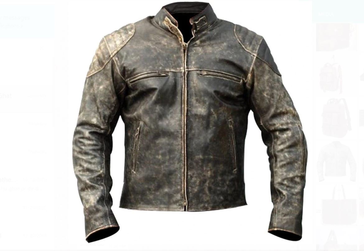 Cow Leather Men Biker Jacket Cow leather biker jacket