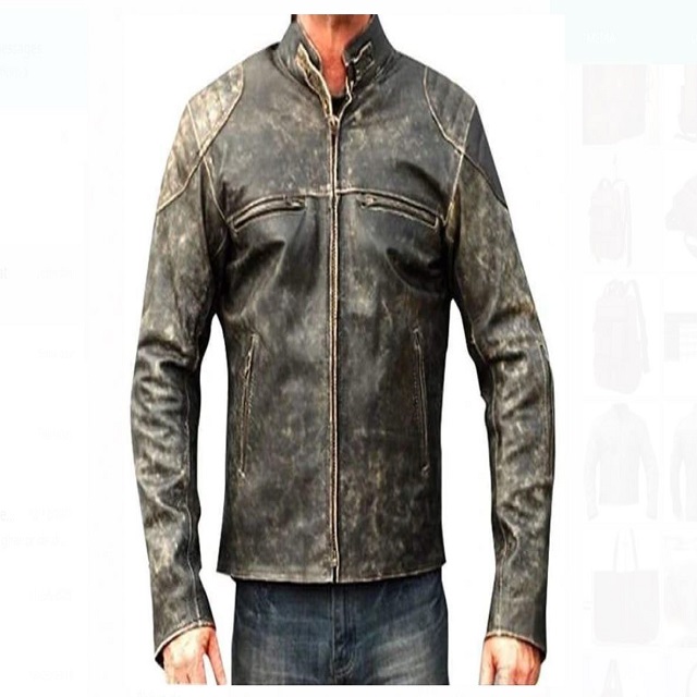 Cow Leather Men Biker Jacket Cow leather biker jacket