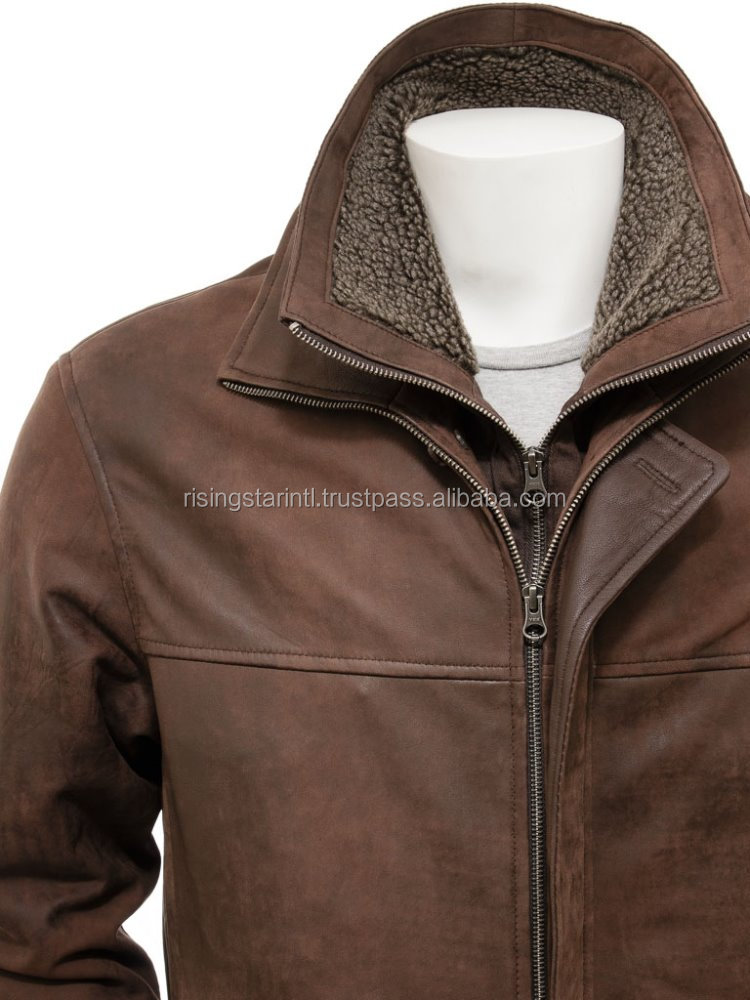 Pakistani Leather Jacket Chestnut Leather Coat