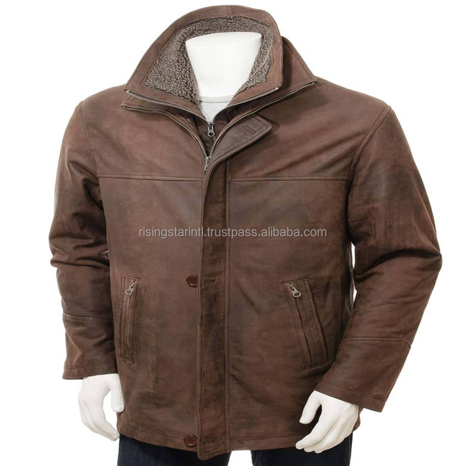 Pakistani Leather Jacket Chestnut Leather Coat