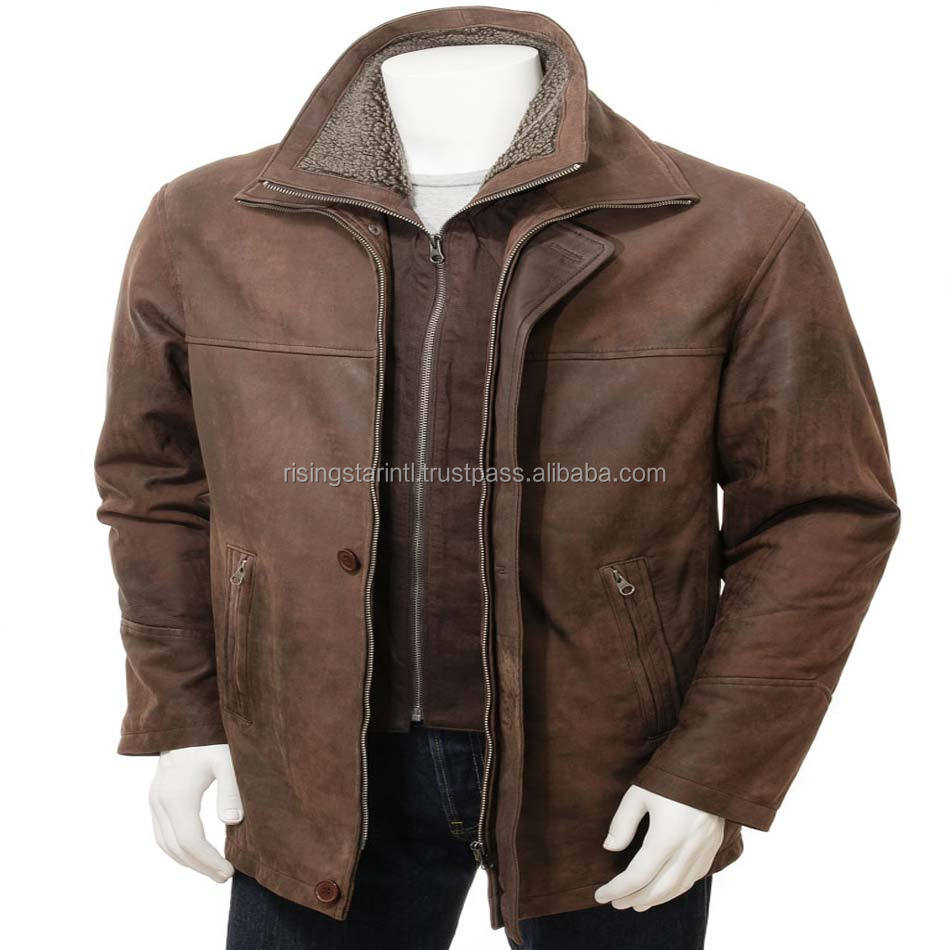Pakistani Leather Jacket Chestnut Leather Coat