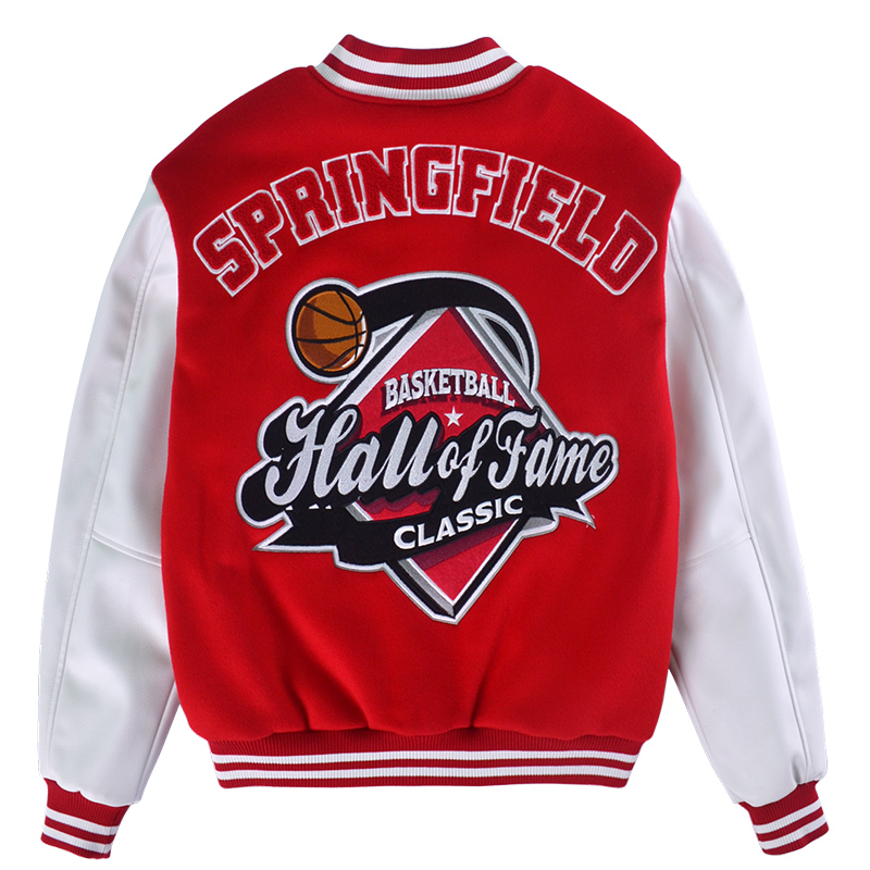 Garment factory Custom men chenille patch Embroidery Baseball Jacket manufacturer  man letter jacket