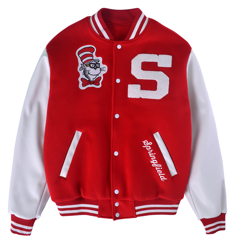 Garment factory Custom men chenille patch Embroidery Baseball Jacket manufacturer  man letter jacket